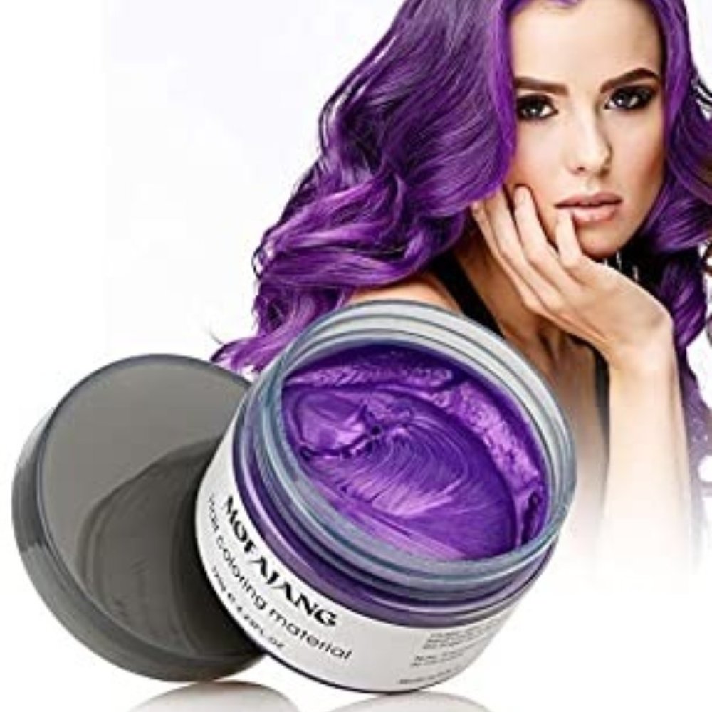 Hair Coloring Dye Wax, Purple Instant Hair Wax